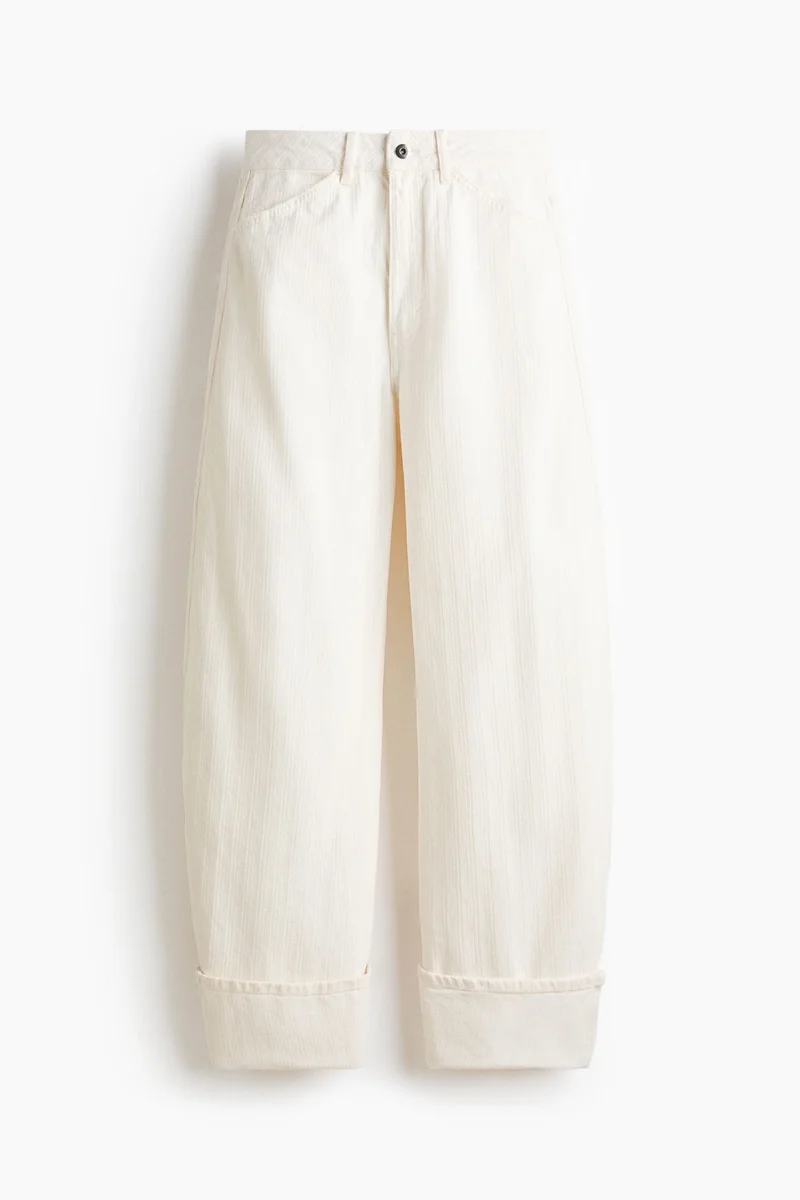 H&M  Barrel Leg Regular Waist Jeans for Women | Best Price UAE