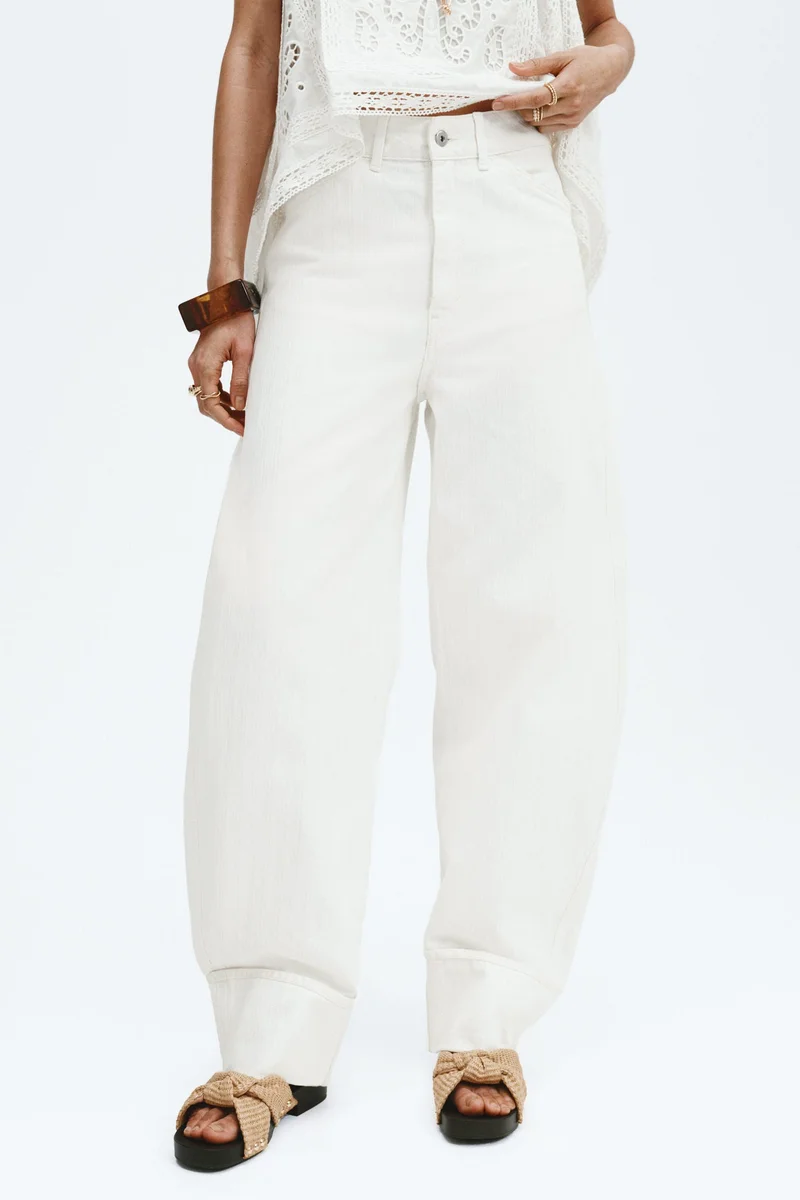 H&M Barrel Leg Regular Waist Jeans