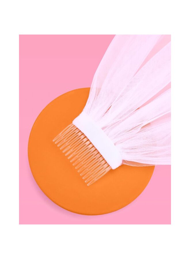 طرحة زفاف مطرزة لحفل توديع العزوبية | إكسسوار، زينة عصابة رأس للعروس، غطاء رأس أبيض، هدية لحفل توديع العزوبية، لوازم الخطوبة، حفل زفاف - Image 3