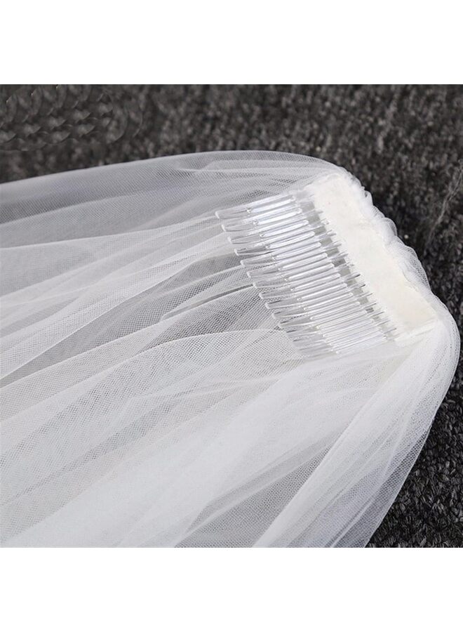 طرحة زفاف مطرزة لحفل توديع العزوبية | إكسسوار، زينة عصابة رأس للعروس، غطاء رأس أبيض، هدية لحفل توديع العزوبية، لوازم الخطوبة، حفل زفاف - Image 2