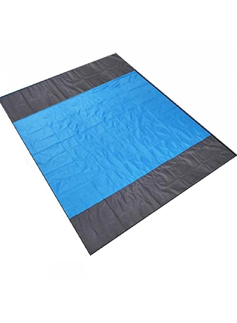 AIWANTO Beach Blanket Waterproof Sandproof 2.1M*2M- Large Beach Blanket Sandproof Fits for 4-6 Adults, Waterproof Beach Mat with Zipper Pocket, Outdoor Beach Mat for Travel, Camping, Hiking - Image 1