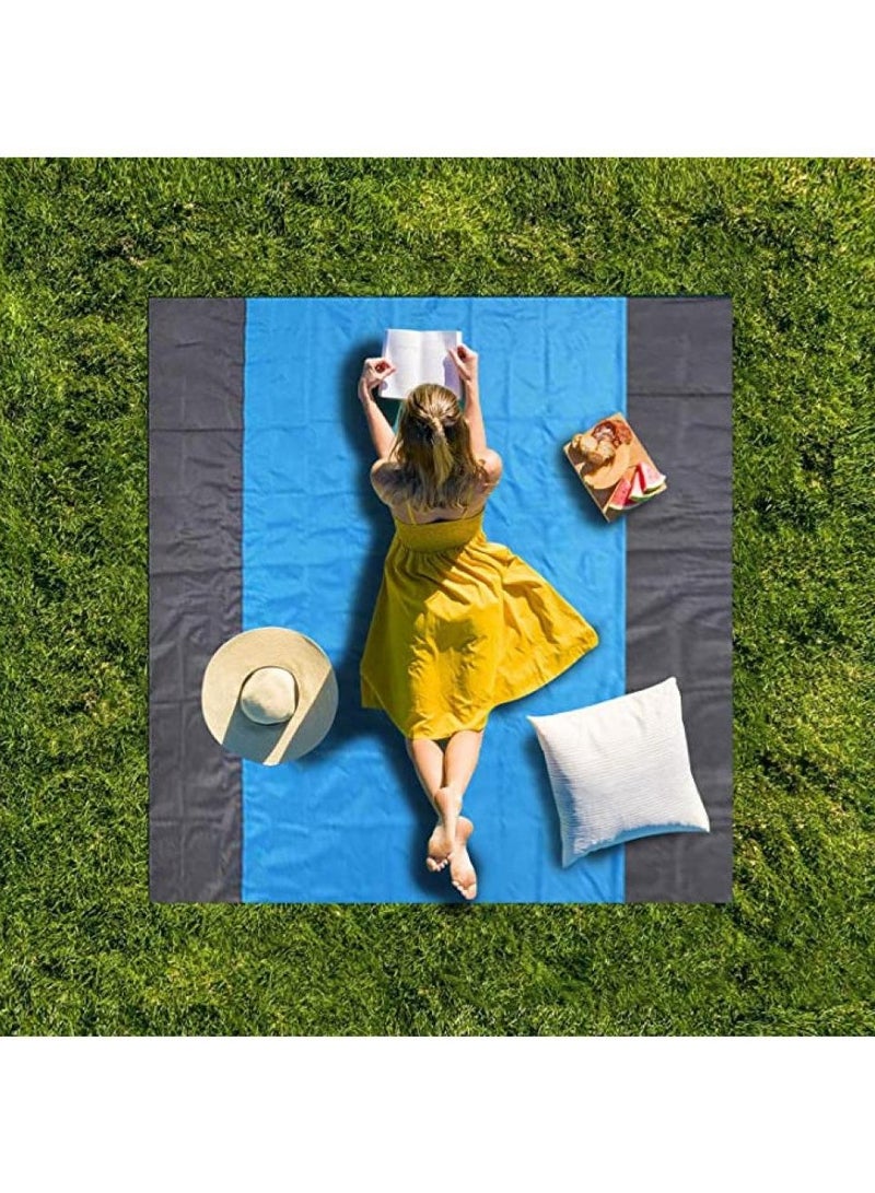 AIWANTO Beach Blanket Waterproof Sandproof 2.1M*2M- Large Beach Blanket Sandproof Fits for 4-6 Adults, Waterproof Beach Mat with Zipper Pocket, Outdoor Beach Mat for Travel, Camping, Hiking - Image 5