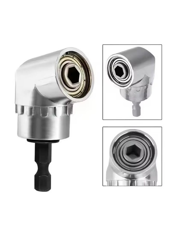 Generic - 105 Degree Right Angle Drill Attachment Chuck Adapter Holder 1/4 Hex Magnetic Socket Screwdriver Extension for Power Tool - Image 1