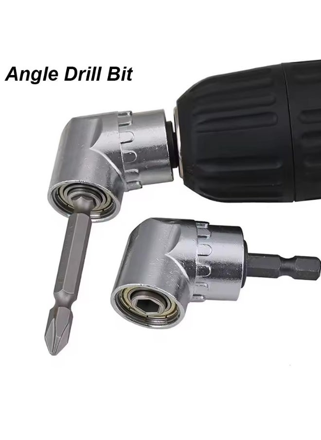 Generic - 105 Degree Right Angle Drill Attachment Chuck Adapter Holder 1/4 Hex Magnetic Socket Screwdriver Extension for Power Tool - Image 1