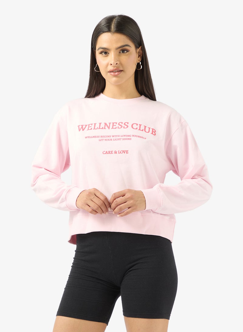 Ginger Crew Neck Oversize Wellness Sweatshirt - Image 1