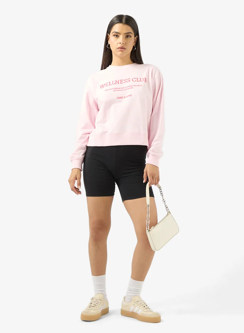 Ginger Crew Neck Oversize Wellness Sweatshirt