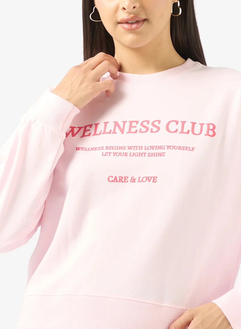 Ginger Crew Neck Oversize Wellness Sweatshirt
