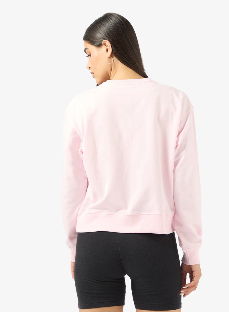 جينجر سويت شيرت مريح بياقة دائرية كبير الحجم - Image 2