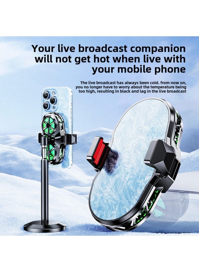 Loquat Internet Celebrity Live Mobile Phone Radiator Dual Fan Radiator Dual Core Semiconductor Cooling Refrigeration Artifact-Color:Dual Core Semiconductor Does Not Include Adapter - Image 4