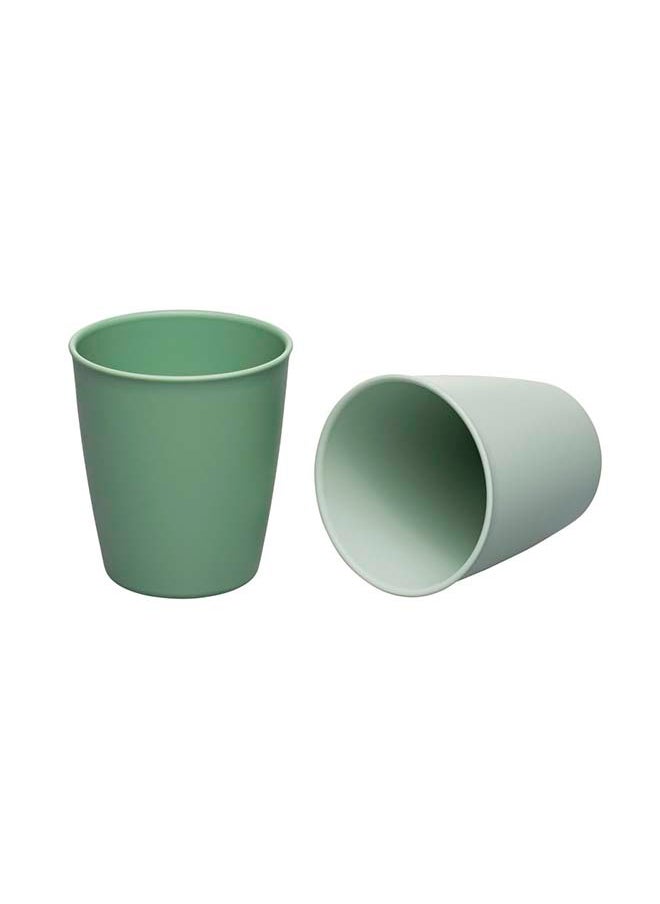 nip Drinking Beaker, Stackable, Extra-Light And Ergonomic, Break-Proof, Microwave And Dishwasher Friendly, Bio-Based Plastic, Green 2 pcs  - Image 1