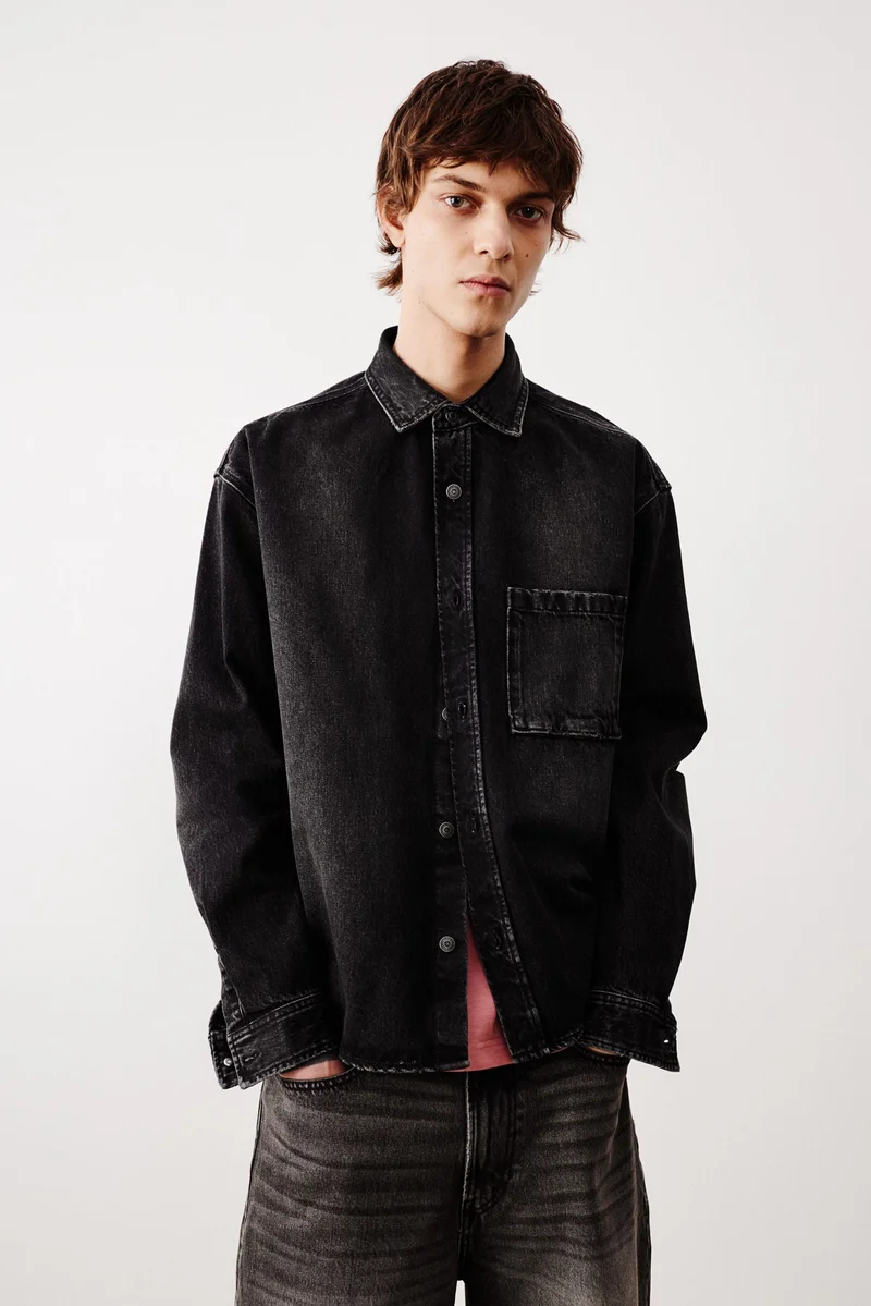 H&M Boxy Fit Denim shirt