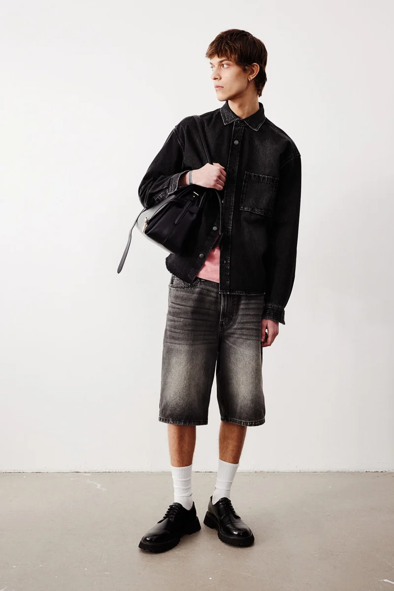 اتش اند ام Boxy Fit Denim shirt