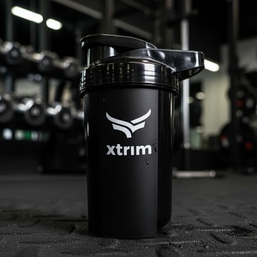 XTRIM Micro Protein Shaker Bottle 500ml for Men & Women, Compact, Leakproof, BPA-Free Gym Shaker with Wire Mixer, Ideal for Protein Shakes, Pre-Workout Smoothies, Smooth Mixing for Pre & Post Workout - Image 1