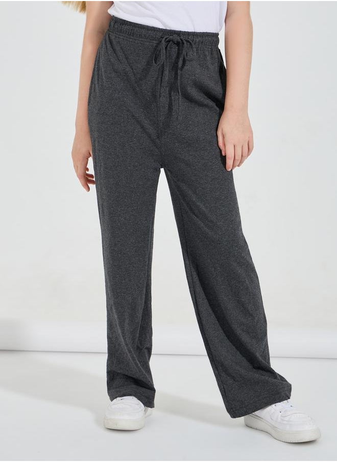 Styli - Basic Wide Leg Pants with Drawstring - Image 1