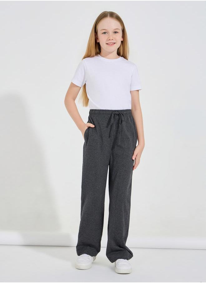 Styli - Basic Wide Leg Pants with Drawstring - Image 1