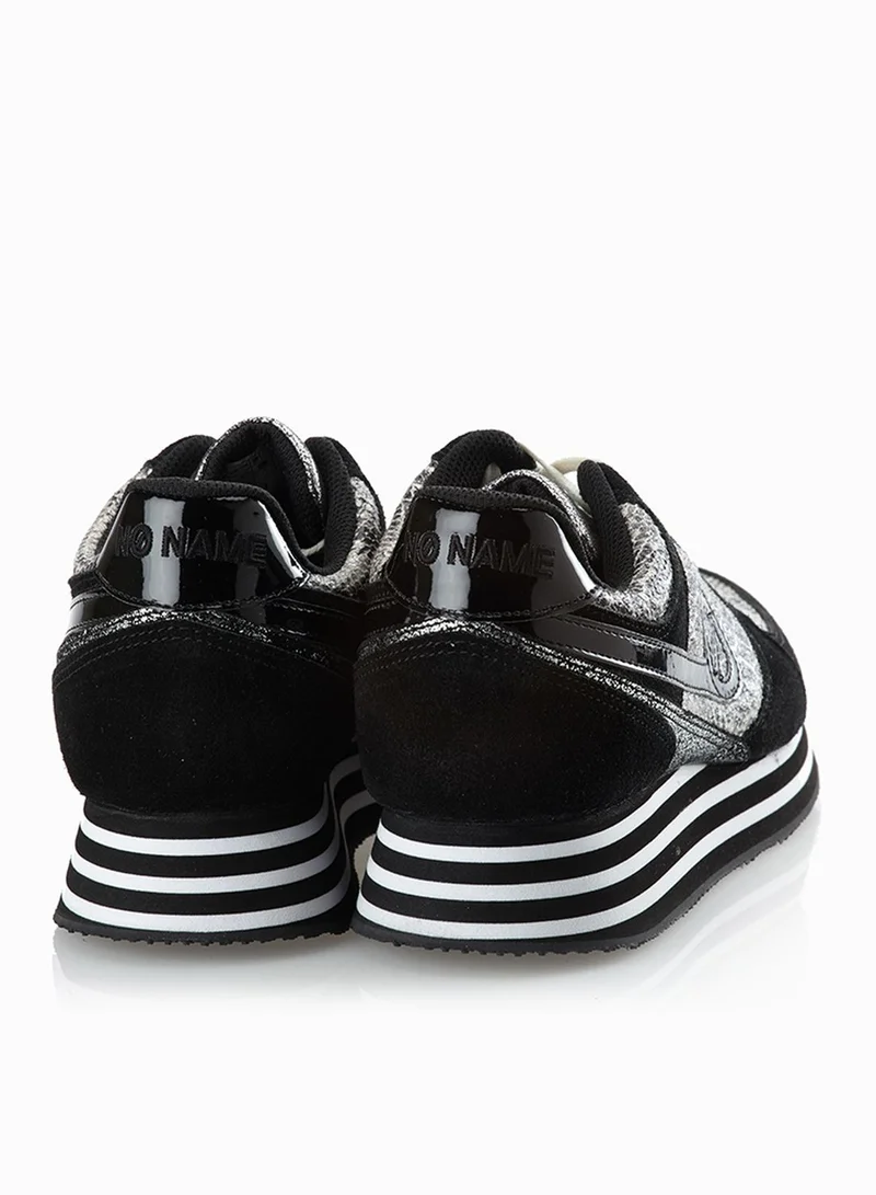 No-Name Snake Print Platform Sneakers