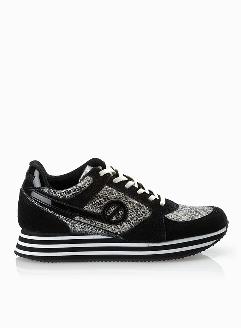 No-Name Snake Print Platform Sneakers