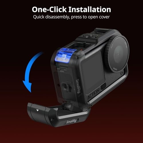 SMALLRIG Action 6 Cage for DJI Osmo Action 6 with Expansion Interfaces, Cold Shoe, 1/4"-20 Threaded Hole, Quick Release, Aluminum Action Camera Cage for DJI Action 6, Protective Frame Cage - 5888 - Image 3