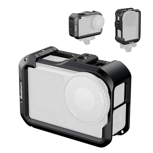 SMALLRIG Action 6 Cage for DJI Osmo Action 6 with Expansion Interfaces, Cold Shoe, 1/4"-20 Threaded Hole, Quick Release, Aluminum Action Camera Cage for DJI Action 6, Protective Frame Cage - 5888 - Image 1