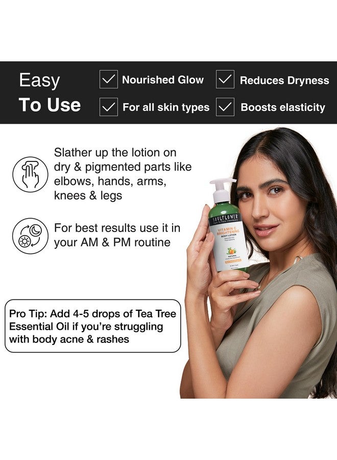 سول فلاور لوشن الجسم بفيتامين سي مع حمض الهيالورونيك للحماية الطبيعية من الأشعة فوق البنفسجية وتقليل البقع الداكنة وتغذية البشرة وتفتيحها وترطيبها لجميع أنواع البشرة | خفيف الوزن وغير لزج | 200 مل - Image 3