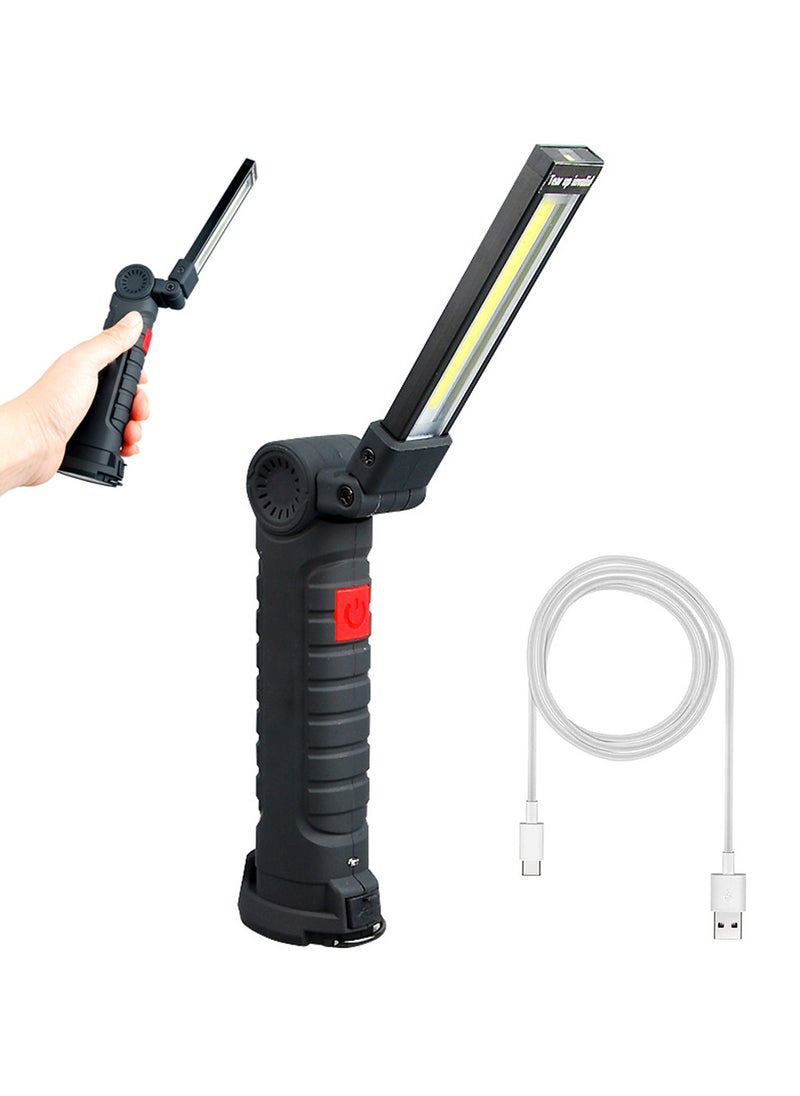 SYOSI COB LED Work Light, LED Torch Rechargeable, with Magnetic Base 360°Rotate, 5 Lighting Modes, Emergency Inspection Lamp, Portable Inspection Work Light with Hook Handy Flashlight for Household  - Image 1