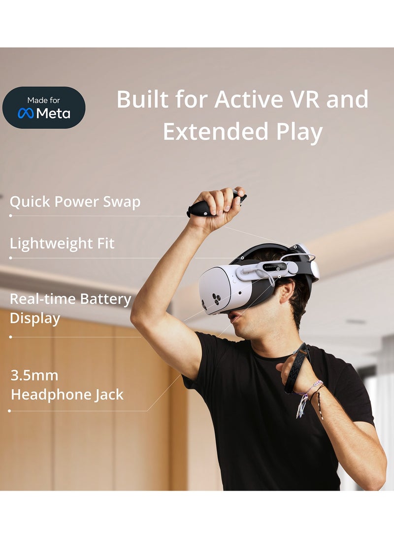 بوبوفر حزام بطارية ممتد لوقت اللعب من BOBOVR لطراز Meta Quest 3 و3S مريح لتحسين تجربة VR لجميع الأعمار والاستخدام اليومي - Image 2