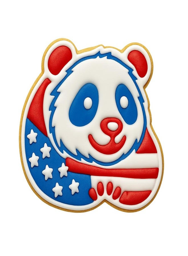 Mighty Gadget Cute Panda Cookie Cutter & Stamp - 4x3.56" (Random Color), Adorable Panda Face Baking Tool - Image 3