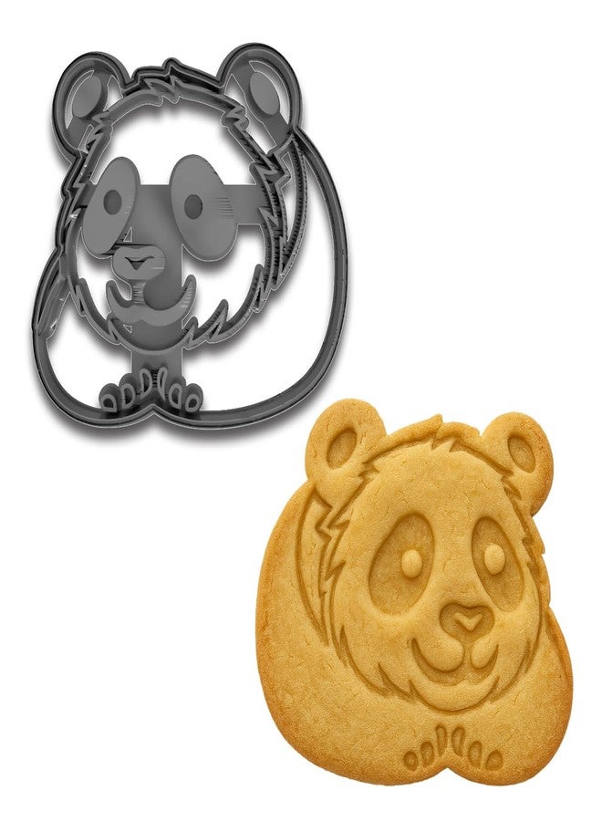 Mighty Gadget Cute Panda Cookie Cutter & Stamp - 4x3.56" (Random Color), Adorable Panda Face Baking Tool - Image 2
