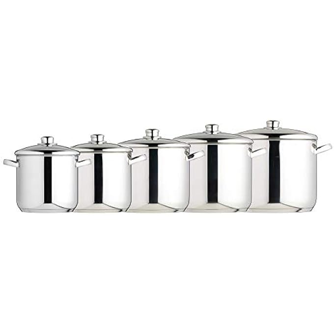 كيتشين كرافت قدر طهي كبير من الفولاذ المقاوم للصدأ من ماستر كلاس إندكشن سيف مع غطاء سعة 14 لترًا - Image 5