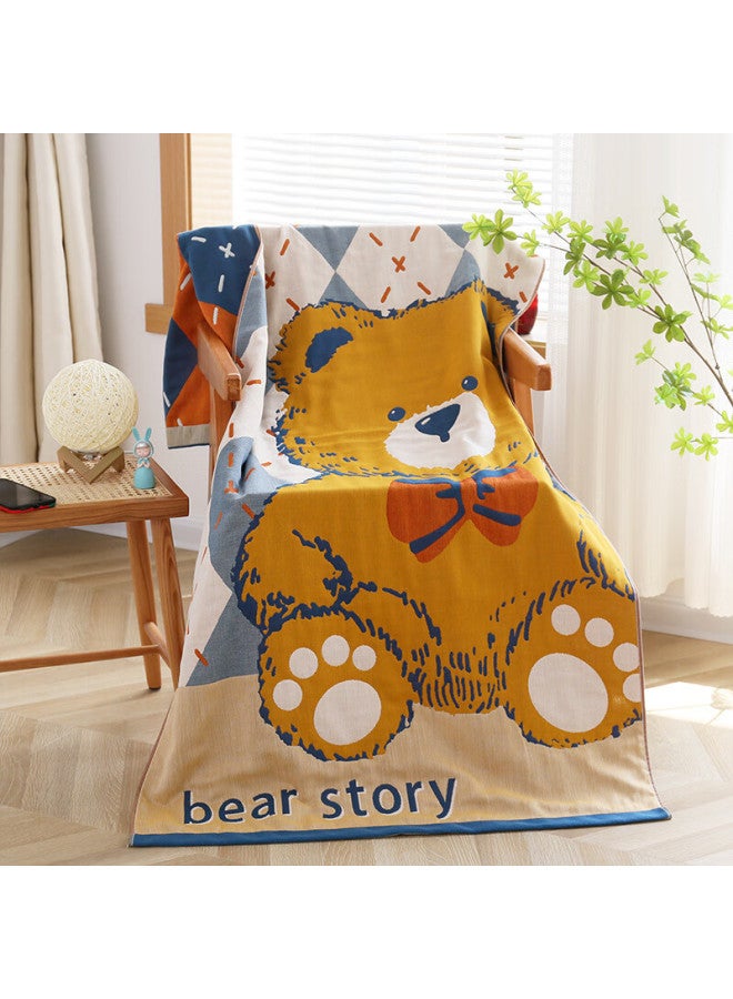 Fanyejia Extra Large Gauze Bath Towel, Cotton Yarn Absorbent Quick-drying Children's Large Wrap Towel, Adult Couple Home Use Body Wiping Swimming Bath Towel