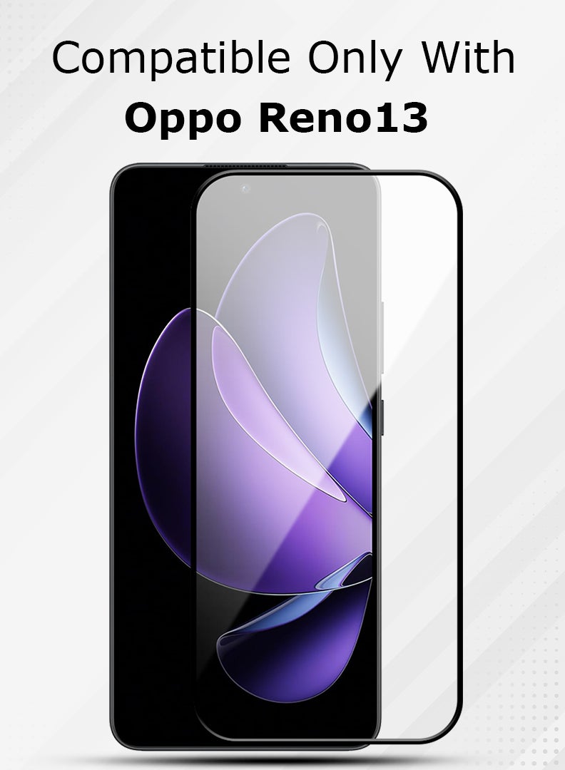 JOMILA Screen Protector For Oppo Reno 13 6.59 Inch 9H Hardness Tempered Glass Film, Bubble Free Easy Installation, Full Coverage, Anti Scratch And Touch Sensitive - Image 2