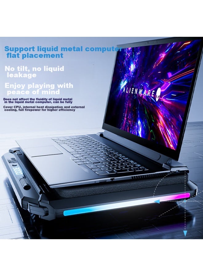 Biaze Laptop Cooling Pad With Air Pressure, Gaming Laptop Cooling Stand, High-power Adjustable Fan For Lenovo, Dell, Alienware, Aurora Pro 16, Asus Rog Water-cooled - Image 5