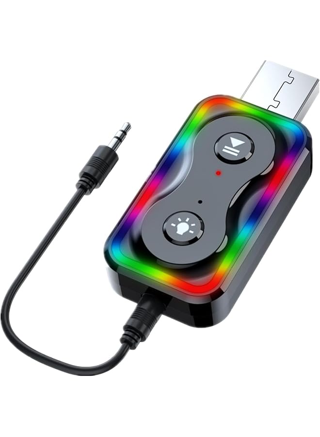 erorex Bluetooth 5.3 2 In 1 Audio Adapter With Low Latency Usb Transmitter And Receiver For Tv Car Home Stereo Headphone Speaker Stereo Sound Handsfree Calling & Navigation Portable - Image 1
