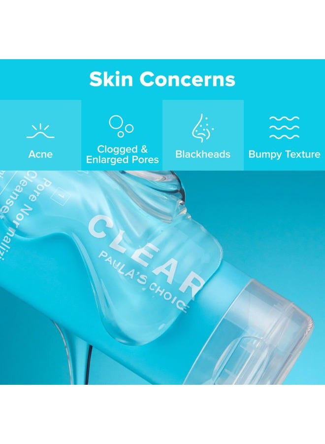 PAULA'S CHOICE CLEAR Pore Normalizing Cleanser Bottle + Refill Pouch Kit, Salicylic Acid Daily Face Wash Duo for Acne, Blackheads, Large Pores & Redness, Set of 2 - Image 4