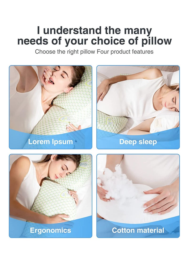 SYOSI Pregnancy Pillows for Sleeping, Maternity Pillow, Pregnancy Body Pillow Support for the Back, Legs, Belly, and Hips of Pregnant Women, Detachable and Adjustable with Pillow Cover  - Image 2