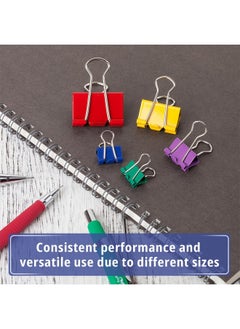 Mr. Pen - Binder Clips, 100 Pcs, Assorted Size And Color, Paper Clips, Binder Clips Assorted, Paper Binder Clips, Colored Binder Clips, Clips For Paper, Paper Clamps, Metal Binder Clips, Clips  - Image 5
