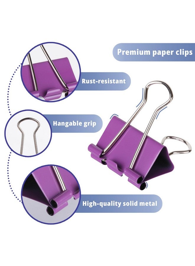 Mr. Pen - Binder Clips, 100 Pcs, Assorted Size And Color, Paper Clips, Binder Clips Assorted, Paper Binder Clips, Colored Binder Clips, Clips For Paper, Paper Clamps, Metal Binder Clips, Clips - Image 4
