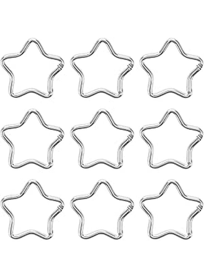 10pcs Star Shaped Aluminum Alloy Carabiner Keychain Clips For Outdoor Hiking Camping Travel - Image 1