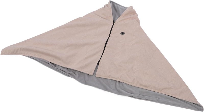 Heated Blanket Plush Cloth Beige, Electric Fast Heating Blanket with Overheating Prevention, Auto Power Off, Washable - Rapid Warmth, Safety Features, Ideal for Body and Legs - Image 4