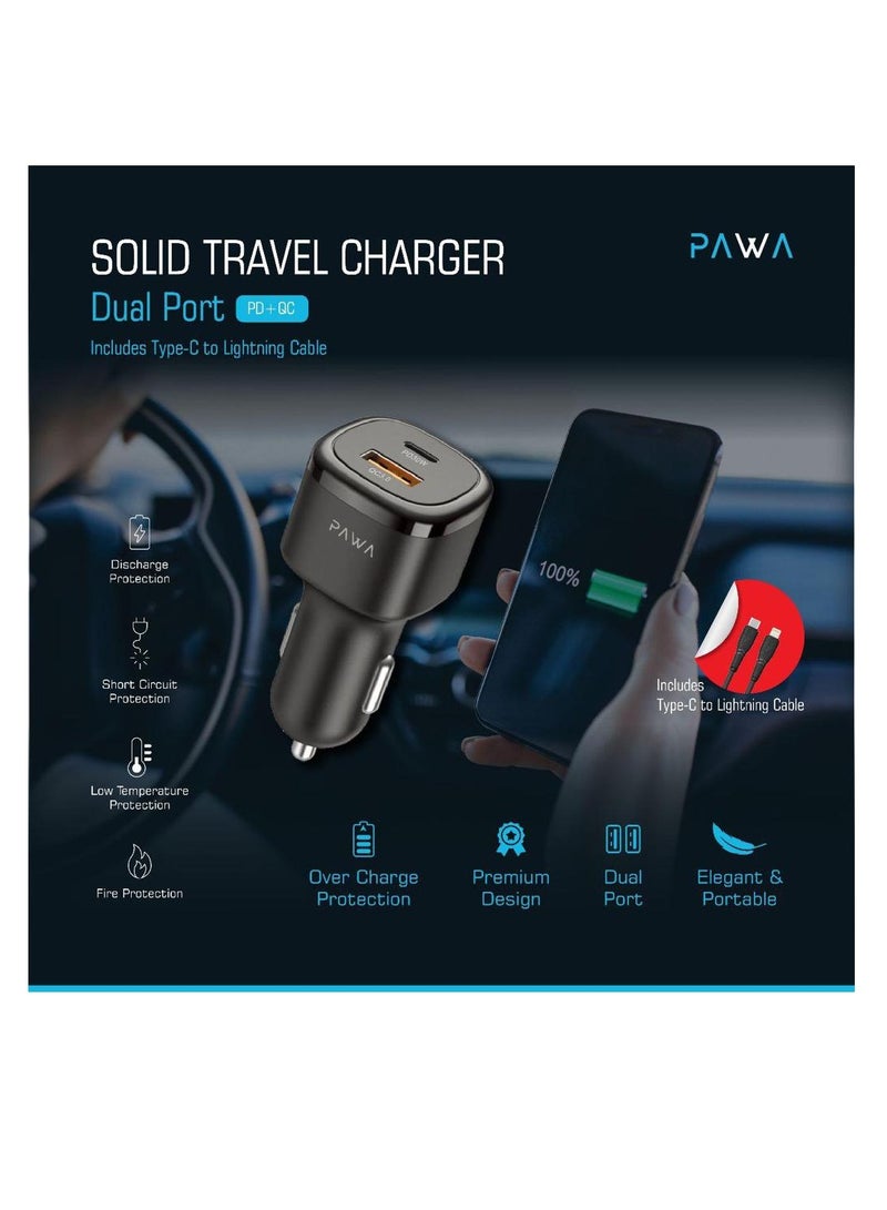 PAWA 48W PD+QC Car Charger With Type-C to Lightning Cable - Image 2