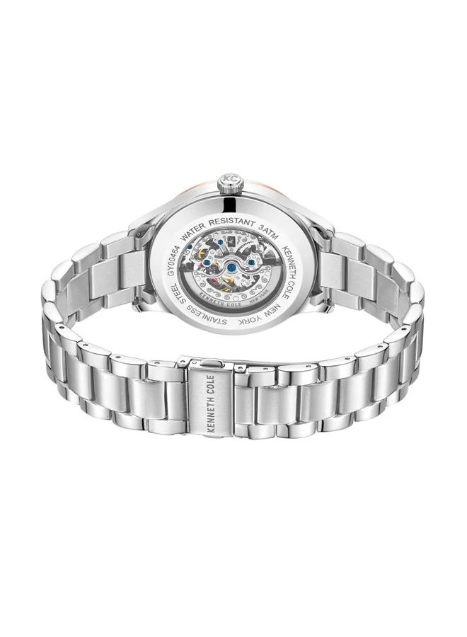 Kenneth Cole New York Kenneth Cole New York 42mm Automatic Men's Watch with Warm Grey Dial & Stainless Steel Bracelet