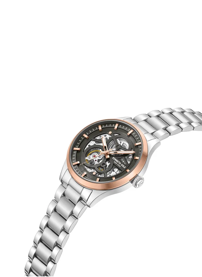 Kenneth Cole New York Kenneth Cole New York 42mm Automatic Men's Watch with Warm Grey Dial & Stainless Steel Bracelet