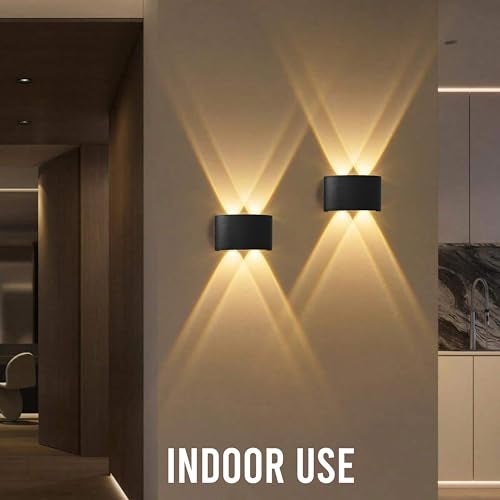 Gesto 4W Waterproof Led Wall Light for Home Decoration – Up Down 2-Way LED Wall Lamp | IP65 Outdoor Fancy Wall Lights for Balcony,Gate,Elevation,Garden,Patio | Decorative Wall Mount Light -Pack of 1 - Image 5