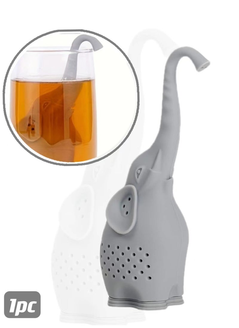 Generic - 1pc Silicone Tea Infuser , Cute Elephant Loose Leaf Tea Strainer , Reusable Tea Ball Filter for More Enjoyable Tea Times with Friends and Family - Image 1