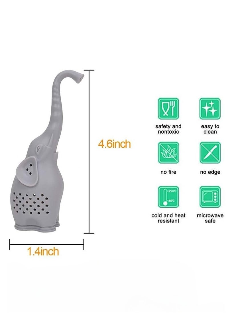 Generic - 1pc Silicone Tea Infuser , Cute Elephant Loose Leaf Tea Strainer , Reusable Tea Ball Filter for More Enjoyable Tea Times with Friends and Family - Image 1