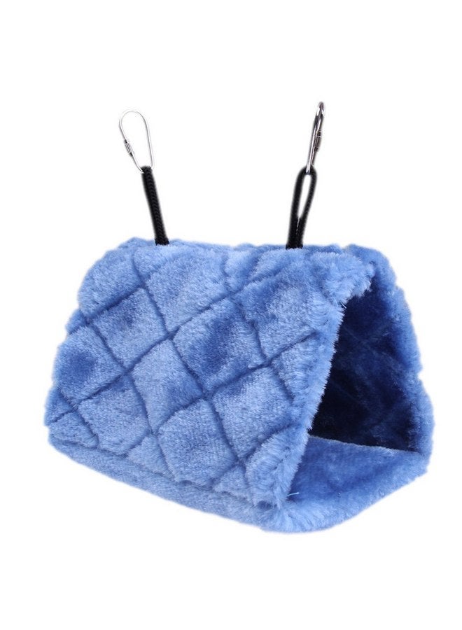 Vktech Vktech® Plush Snuggle Bird Hammock Hanging Snuggle Cave Happy Hut Bird Parrot Hideaway Size M (23.5 * 22cm) (Blue) - Image 4