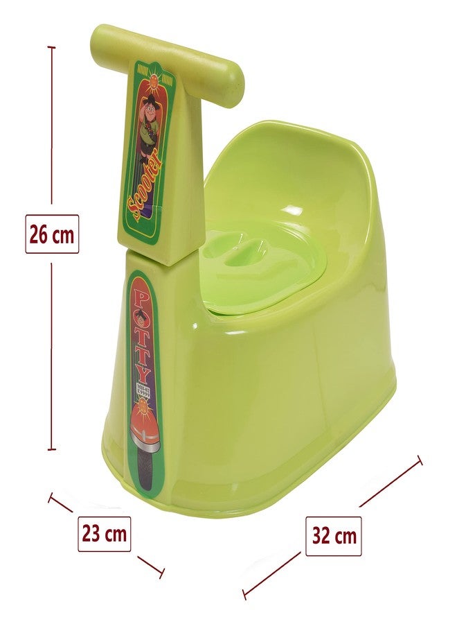 Nabhya Scooter Potty Seat Baby Potty Training Seat- Chair for Kids- Potty Toilet Chair With Closing Lid For (6-18 Month Kids) Small Size (Green) - Image 2