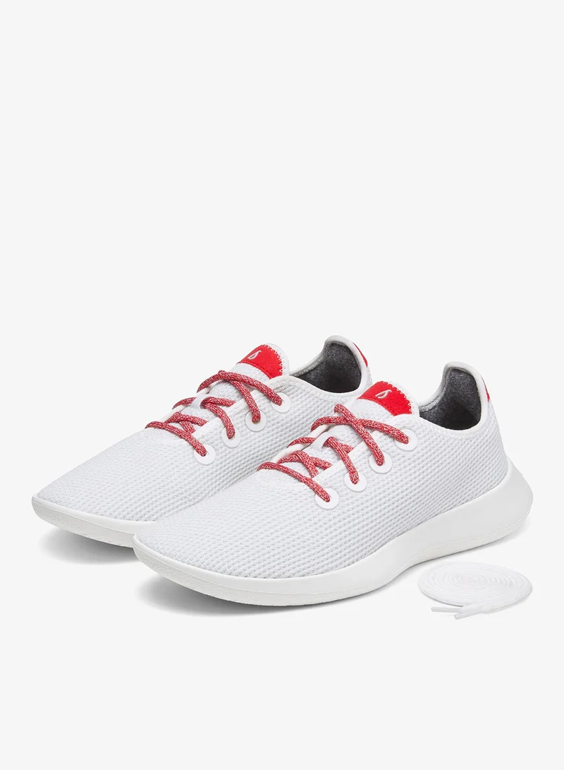 Allbirds  Men's Tree Runners - Blizzard/Bold Red (Blizzard Sole)  Sneakers for Men | Best Price UAE