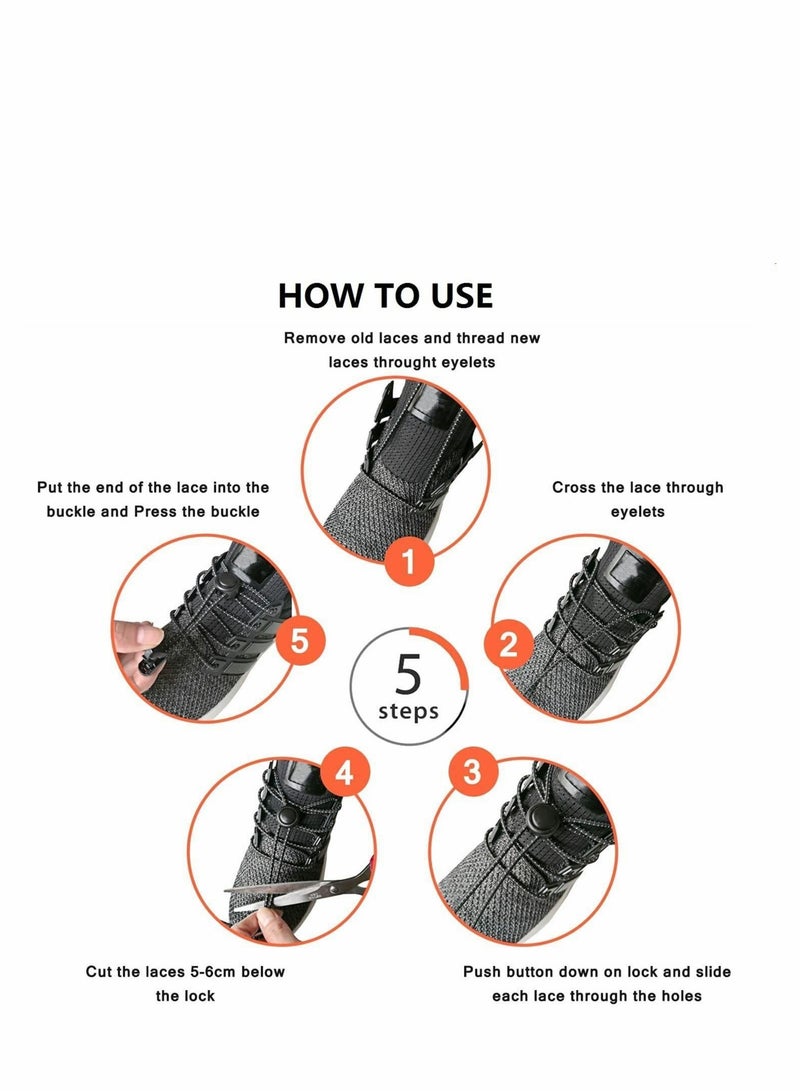 Zikra Elastic Laces, No Tie Shoe Laces, Locks Tieless Shoelaces, One Size Shoelaces All for Adults and Kids Sneakers 3 Pairs - Image 2