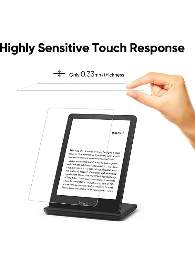 erorex 2 Pack Anti Glare Screen Protector Compatible For 6.8 Inch Kindle Paperwhite 11Th Generation 2021 Paperwhite5 Signature Edition Anti Scratch Anti Fingerprint Screen Protector Film  - Image 3